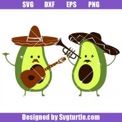 Singing Avocado Svg, Avocado Celebration Svg, Avocado Cute Svg, Avocado Svg, Avocado Day Svg, Avocado Funny Svg, Cut Files, File For Cricut & Silhoette