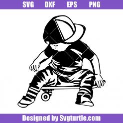 Skateboarding Boy Svg, Baby Skate Board Svg, Skateboard Svg