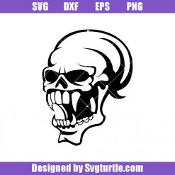 Skull Svg, Skull With Sharp Fangs Svg, Skull Skeleton Svg