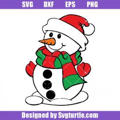 Snowman Merry Christmas Svg, Cute Snowman Svg, Christmas Snowman Svg