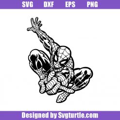 Spiderman Svg, Avengers Svg, Spider Man Avenger Svg, Silhouette outline Spiderman, Marvel Svg, Spiderman Cartoon Svg, Cut Files, File For Cricut & Silhouette