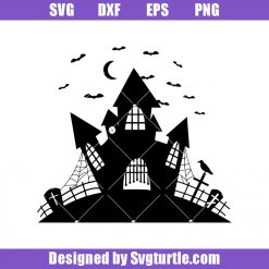 Spooky Graveyard Svg, Haunted House Svg, Ghost Svg, Halloween Svg