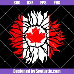 Sunflower Canadian Flag Svg, Canadian Maple Leaf Svg, Canada Day Svg