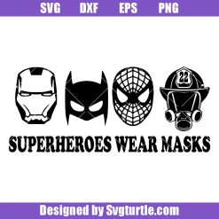 Superhero Fireman Mask Svg, Funny Firefighter Svg, Helmet Mask Svg