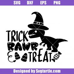 Trick Rawr Treat Halloween Svg, Halloween Dinosaur Svg, Candy Corn Svg