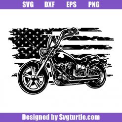 US Flag Motorbike Svg, US Motorbike Svg, American Biker Svg