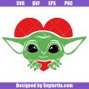 Valentine Day Baby Yoda Svg
