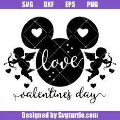 Valentines Day Mouse Love Svg, Valentine Love Svg, Cupid Svg