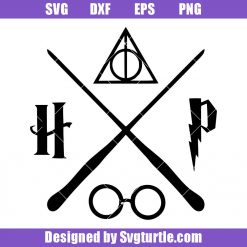 Wizard Wand Harry Potter Svg, Witch Logo Svg, Harry Potter Logo Svg