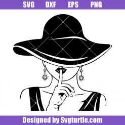 Woman Whispering Svg, Pretty Woman Svg, Elegance In Silence Svg