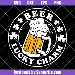 Beer Lucky Charm Svg, Lucky Charm Svg, Shamrock Svg