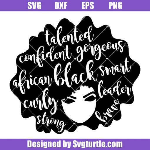 Black-girl-svg,-black-history-svg,-afro-woman-svg