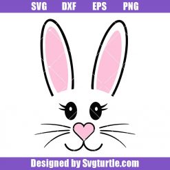 Bunny Face Svg, Easter Svg, Easter Bunny Svg, Rabbit Svg