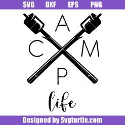 Camping Logo Svg, Camp Life Svg, Marshmallow Svg, Camp Svg