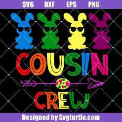 Cousin Crew Easter Svg, Four Rabbit Svg, Funny Bunny Svg