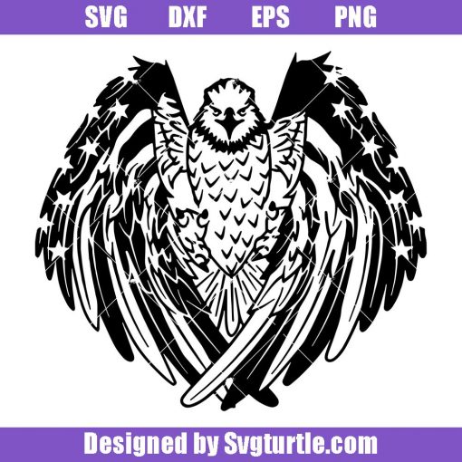 Eagle-flapping-wings-svg,-american-flag-eagle-svg,-bald-eagle-svg