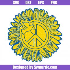 Freedom for Ukraine Svg, Sunflower Ukraine Svg, Peace Sign Svg