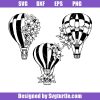Hot-air-balloon-bundle-svg,-hot-air-balloon-with-flower-svg
