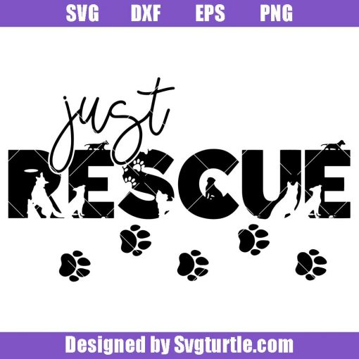 Just Rescue Dogs Svg