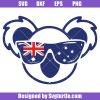 Koala Australian Flag Glasses Svg