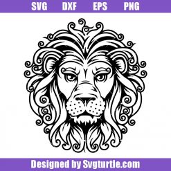 Lion head Mandala Svg, Lion Svg, Wild Lion Svg, Animal Svg