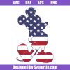Mickey Mouse American Flag Svg