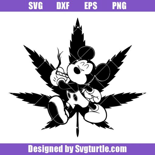 Mickey-mouse-smoking-weed-svg,-weed-unhealthy-svg,-420-svg