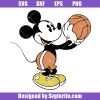 Mickey Plays Basketball Svg