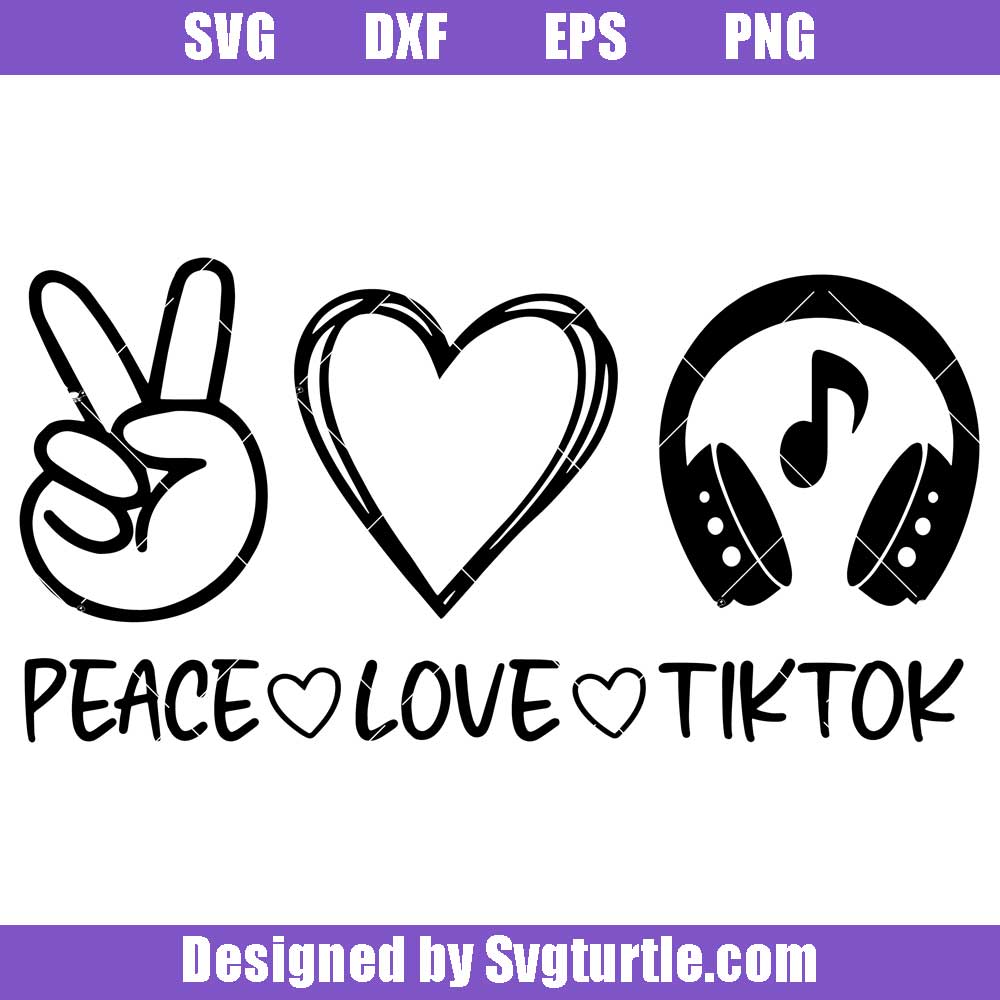Drawing & Illustration Art & Collectibles Digital Tic Tok Love SVG ...