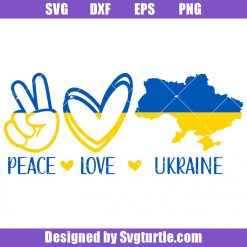 Peace Love Ukraine Svg, Peace Support Svg, Russia Svg
