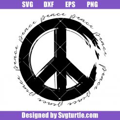 Peace Sign Logo Svg, Stop War Svg, Pray for Ukraine Svg