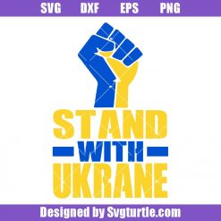 Stand with Ukraine Svg, Blue and Yellow Svg, Pray For Ukraine Svg