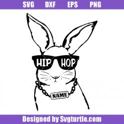 Sunglasses Bunny Easter Svg, Hip Hop Svg, Cool Bunny Svg