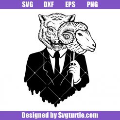 Wolf Face Sheep Head Svg, Wolf In Sheep's Clothing Svg