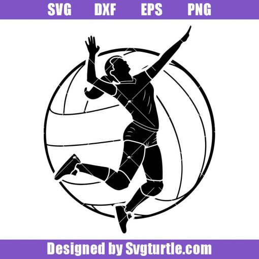 Women's-volleyball-player-svg,-volleyball-monogram-svg