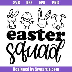 Cute Easter Squad Svg, Kids Easter Svg, Egg Hunting Crew Svg