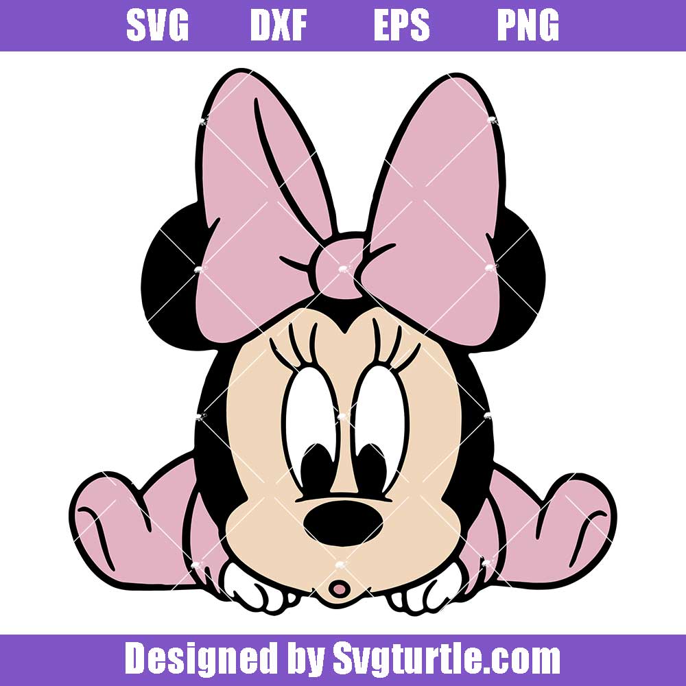 Minnie Mouse Pink Bow Outline