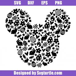 Cute Mouse Easter Svg, Mickey Mouse Easter Svg, Mouse Ears Svg