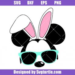 Easter Mouse with Glasses Svg, Mickey Mouse Easter Svg