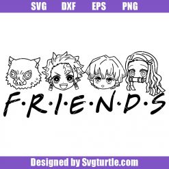 Friends Anime Svg, Love Anime Svg, Manga Svg