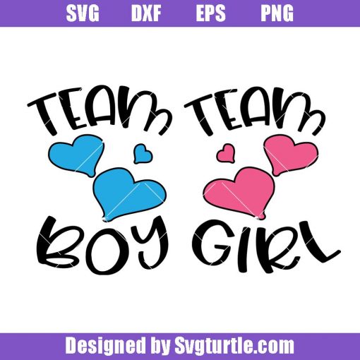 Gender-reveal-bundle-svg,-pregnancy-svg,-team-boy-&-team-girl-svg