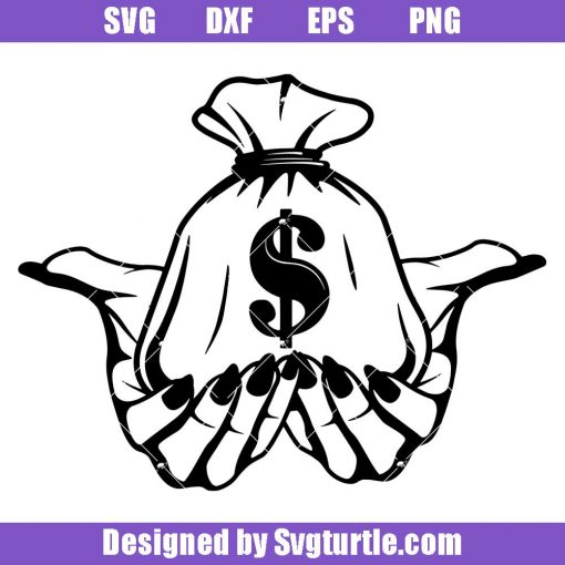 Giving-and-receiving-blessings-svg,-bag-money-svg,-sharing-svg