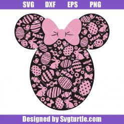 Minnie Mouse Head Easter Svg, Mouse Easter Svg, Mouse Ears Svg