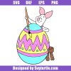 Piglet with Easter Egg Svg