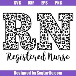 RN Nurse Leapard Print Svg, Registered Nurse, Nurse Svg