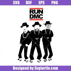 Run dmc Svg, 80s 90s Rap Hip Hop Group Svg, Music Svg
