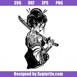 Samurai Girl Svg, Ninja Girl Svg, Shinobi Assassin Svg