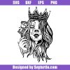 Sexy-sugar-skull-lady-with-crown-svg,-queen-hipster-svg