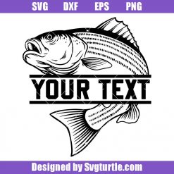 Striped Fishing Logo Svg