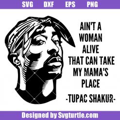 Tupac Shakur Svg, Tupac Shakur With Bandanna Svg, Tupac Face Svg